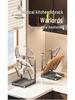 Vertical Kitchen Lid & Pan Rack: Wall-Mount & Countertop Cutting Board Holder