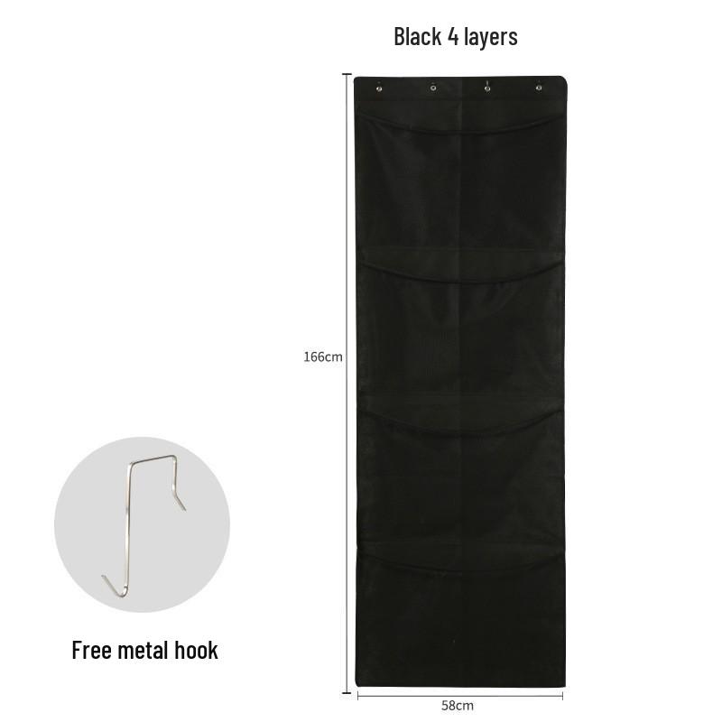 Wall-Mounted Fabric Hanging Organizer with Pockets - Essential Over-the-Door Storage for Dorms and Homes