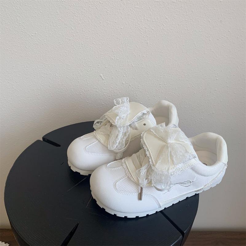 Bow Casual Breathable Non-slip Rubber Autumn Fashion Versatile Student Sneakers Women