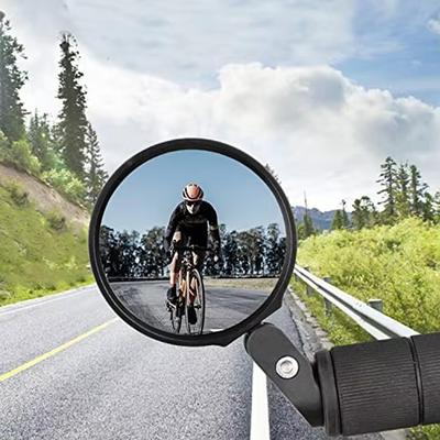 2PCS Bike Mirrors For Handlebars Bike Bar End Mirror 360° Rotation Adjustable Wide HD Mirror For Bike Scratch Resistant Mirrors!
