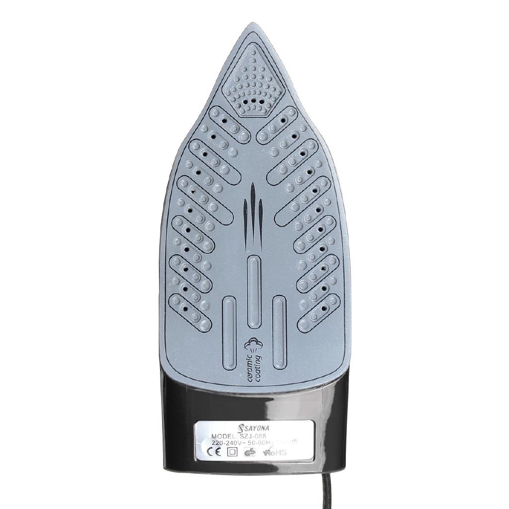 Ferro da stiro elettrico verticale regolabile a 4 livelli da 2500W, autopulente, portatile da viaggio, vapore per abiti, nero/rosso