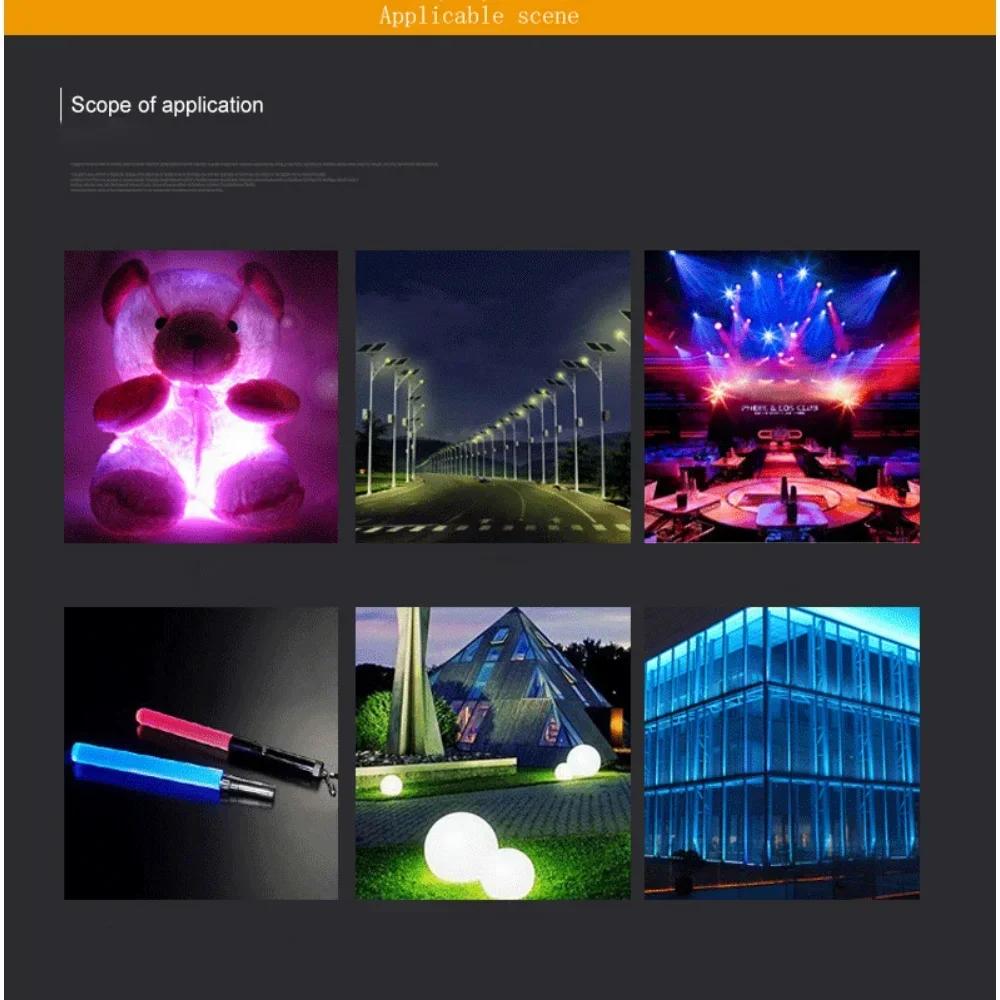 50PCS 5mm Multicolor Slow/Fast Flashing LED Diode Blinking Light Emitting Diodes 2 Pins Clear Round LED Lights