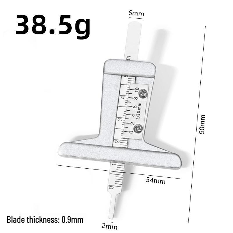 5cm Nerezový měřič hloubky dezénu pneumatik (0-50 mm)