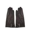 Dior All Leather Logo Embossing Leather Gloves Black Leather Women Used