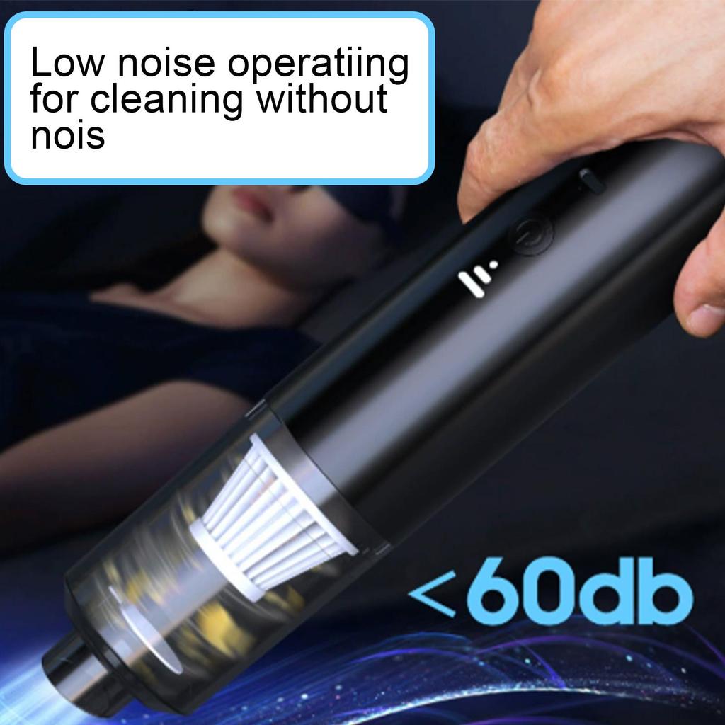 Cordless Car Vacuum Handheld Vehicle Vacuum Small Deep Cleaning Machine Silent for Home Couch Truck Carpet Sedan Sofa Bed