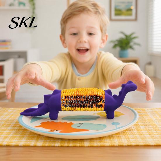Eco-friendly Corn Forks Dinosaur Holders, Durable 3D Printing Lightweight Sturdy Prongs, Fun Holders Fork, for Hot BBQ Party Dining Table Accessories