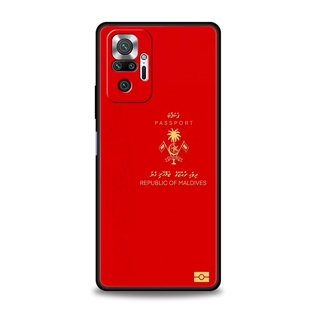 Maldives Passport Phone Case For Xiaomi Redmi Note 14 5G 13 12 10 11 Pro Plus 4G 14C 13C 12C 10C 9C Soft TPU Cover