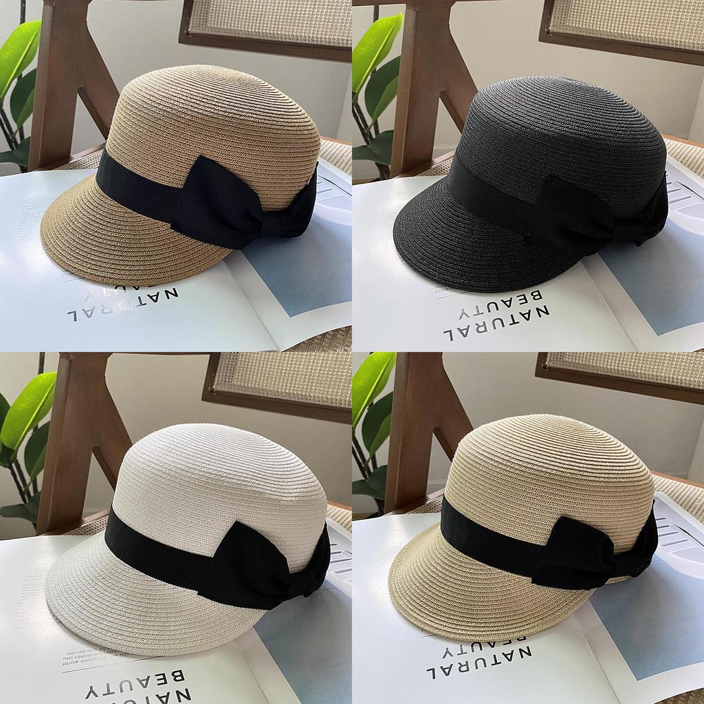Summer Grass Hat For Women Wide Brim Sunshade Breathable Casual Sun Hat For Outings