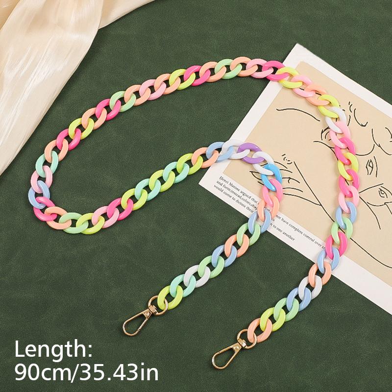 1PC Plastic Chain Female Mobile Phone Phone Case Acrylic Buckle Chain Macaron Color Lanyard Anti Loss And Anti Drop Multiple Sizes