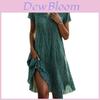 Summer Polka Dot Dress With Print Fabric For Casual Womens Office Wear