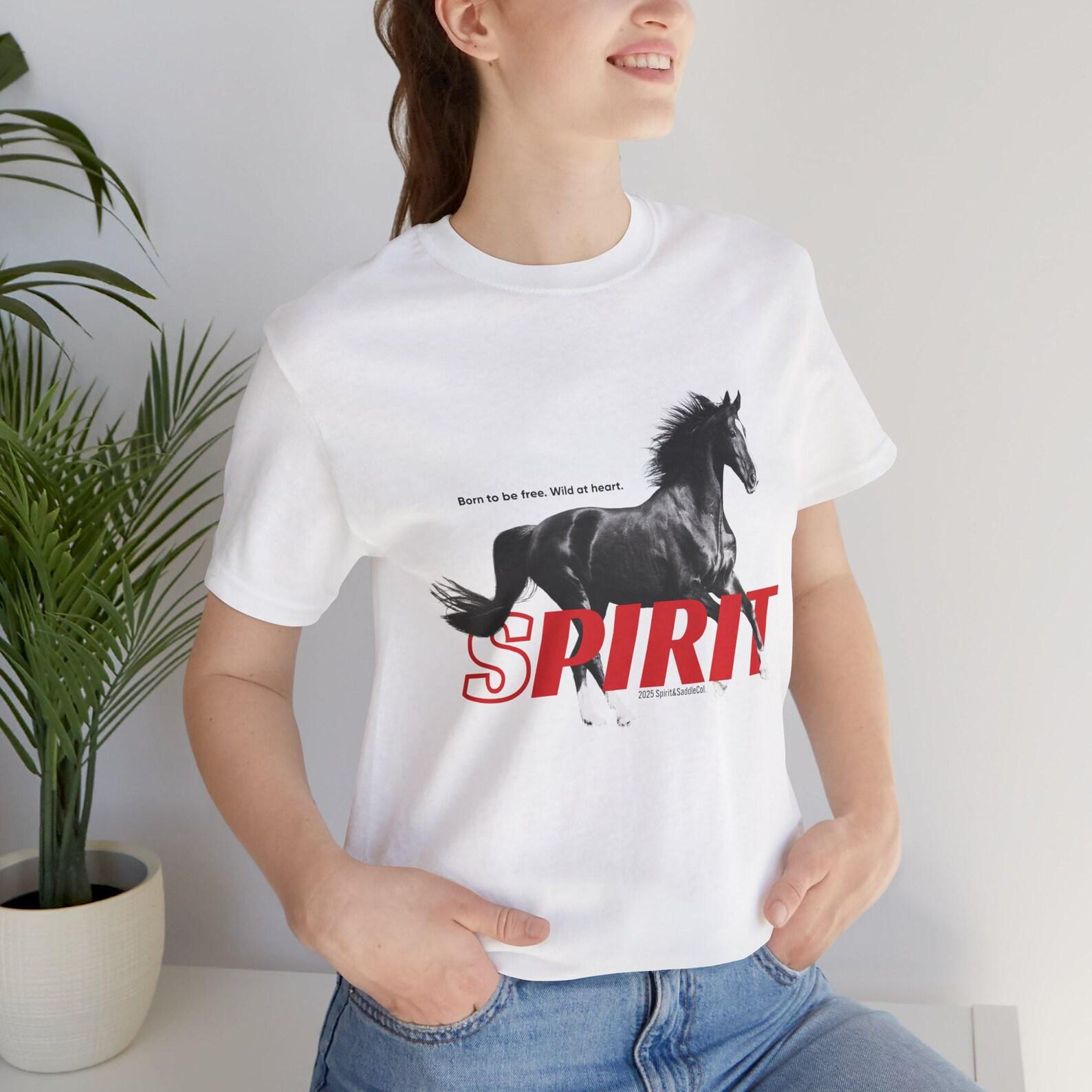 Wild Spirit Horse Tee, Born to Be Free T-Shirt for Horse Lovers, Western Boho Unisex T-Shirt, Spirit Horse XL