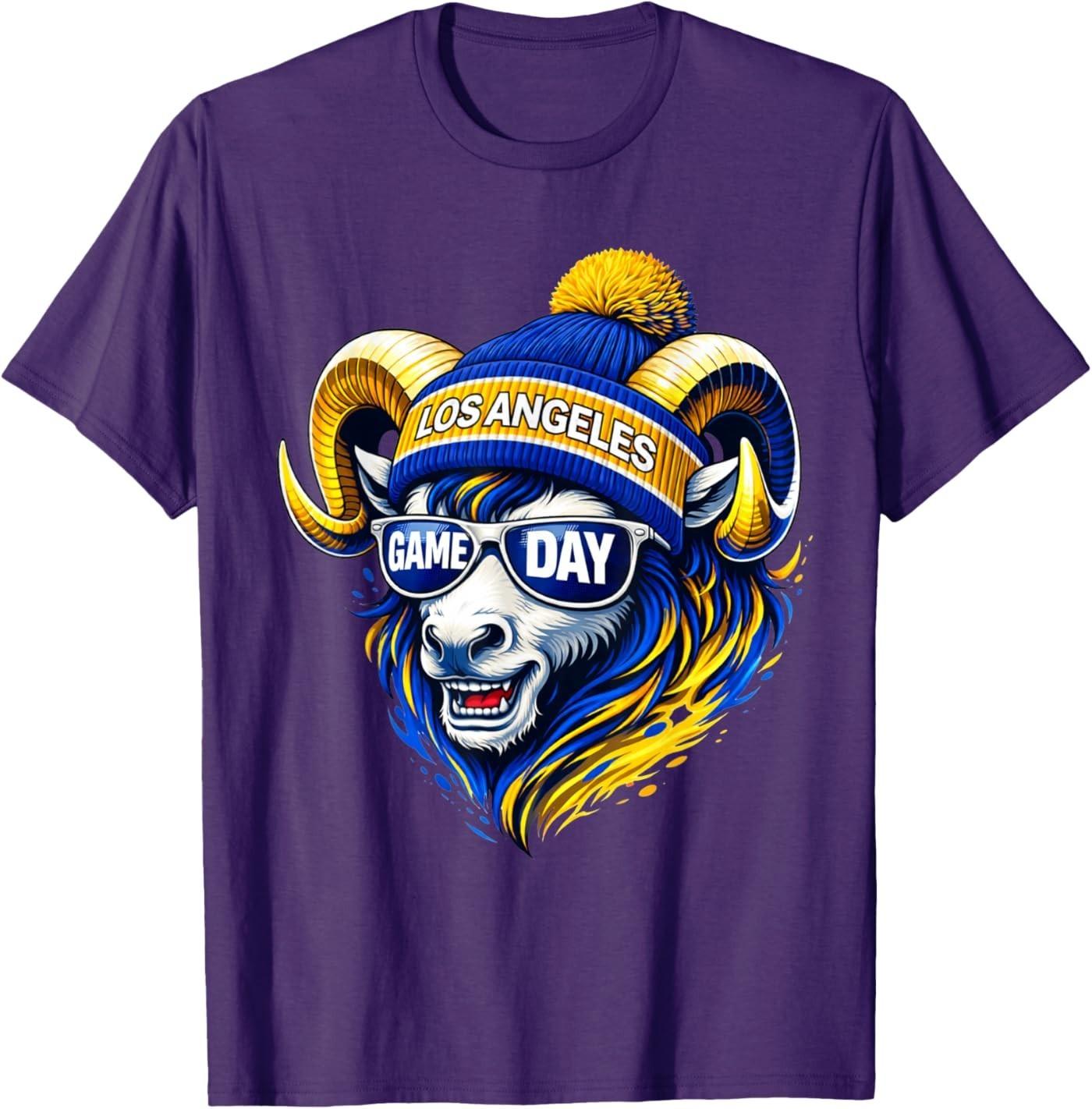 Футболка с изображением Овна в шапке и солнцезащитных очках Game Day Vibes S разноцветный