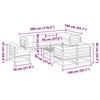 VidaXL Salon de jardin 9 pcs avec coussins marron cire bois pin massif 3299513