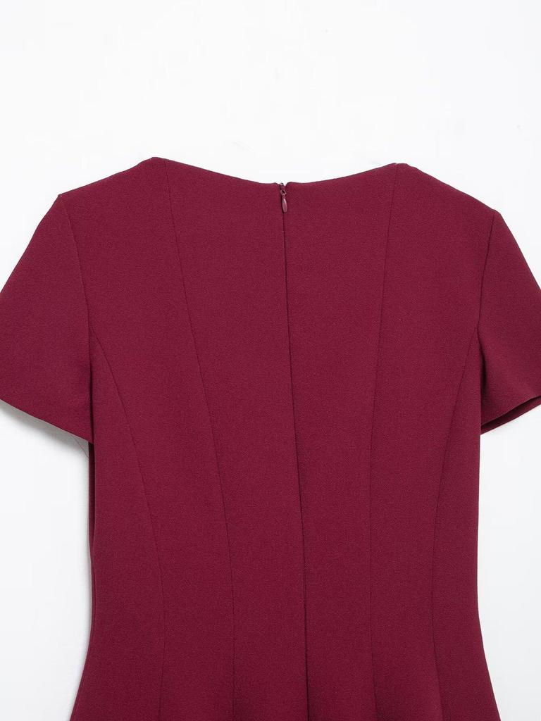 TAOP&ZA Damen Elegantes Mini-Kleid mit Rüschensaum - Frühjahrskollektion