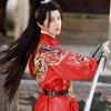 Chinese Tang Dynasty Style Hanfu Round Neck Robe Men and Women Couples Flying Fish Clothes
