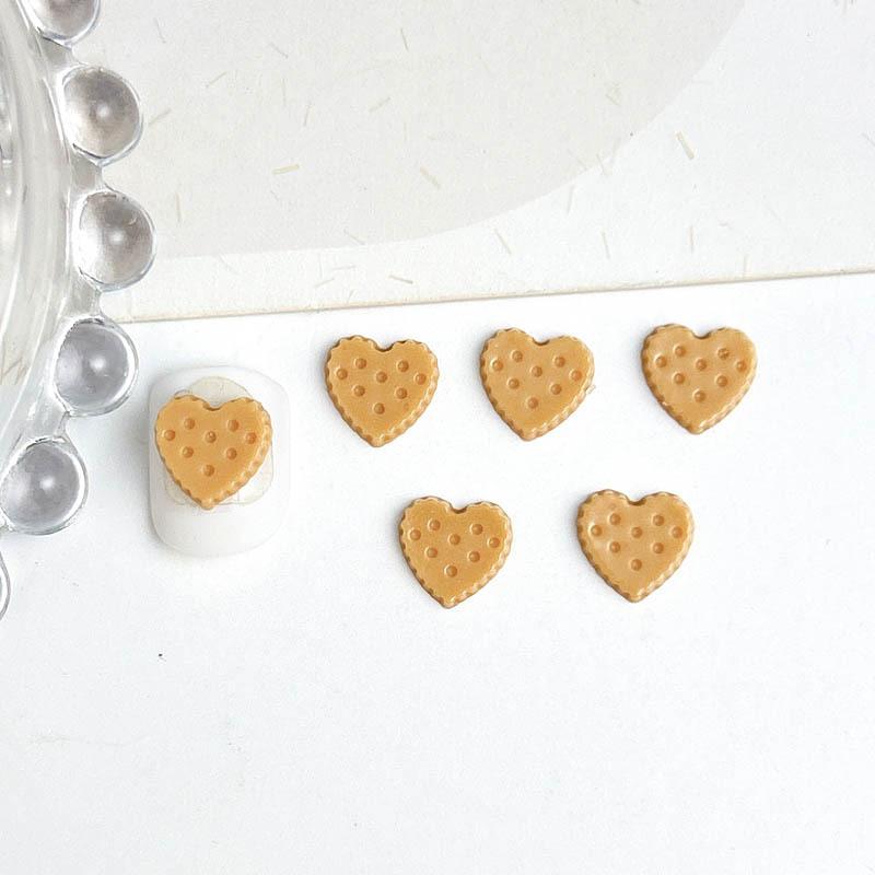 New Hot-Selling Realistic Food Play Glow-in-the-Dark Resin Cookie Accessories DIY Cream Glue Hair Clips Nail Art Decorations Wholesale