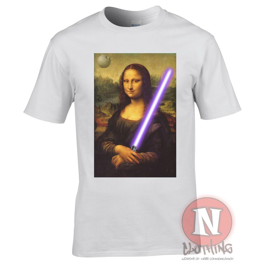 Mona Lisa Lightsabre TShirt Jedi Classic Art Tshirt