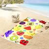 Cute Cartoon Fruit Pattern Beach Towel Quick-drying for Travel Outdoor Sports Jogging Beach and Swimming