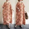 Summer Color Travel Retro Long Skirt Cotton Linen Dress