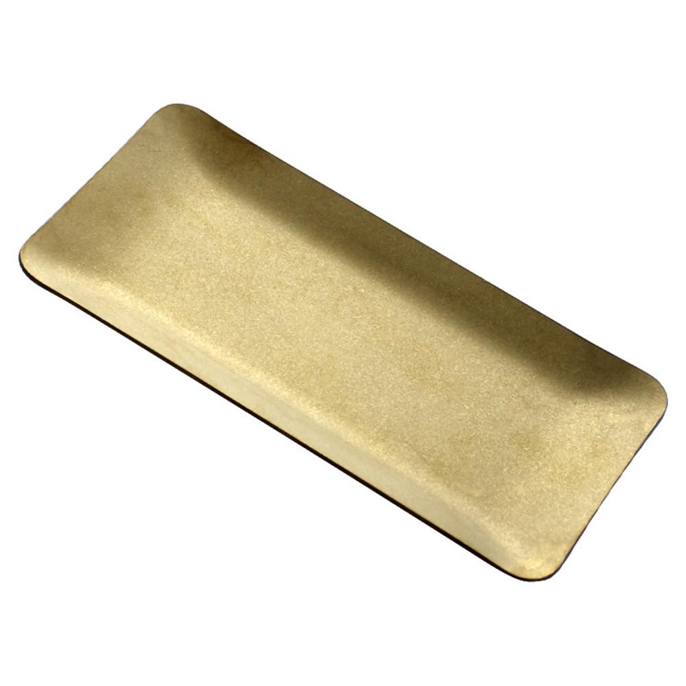 Vintage Metal Small Plate, Gold and Silver Creative, 304 Stainless Steel, Towel Tray, Storage Tray, Dish, Japanese