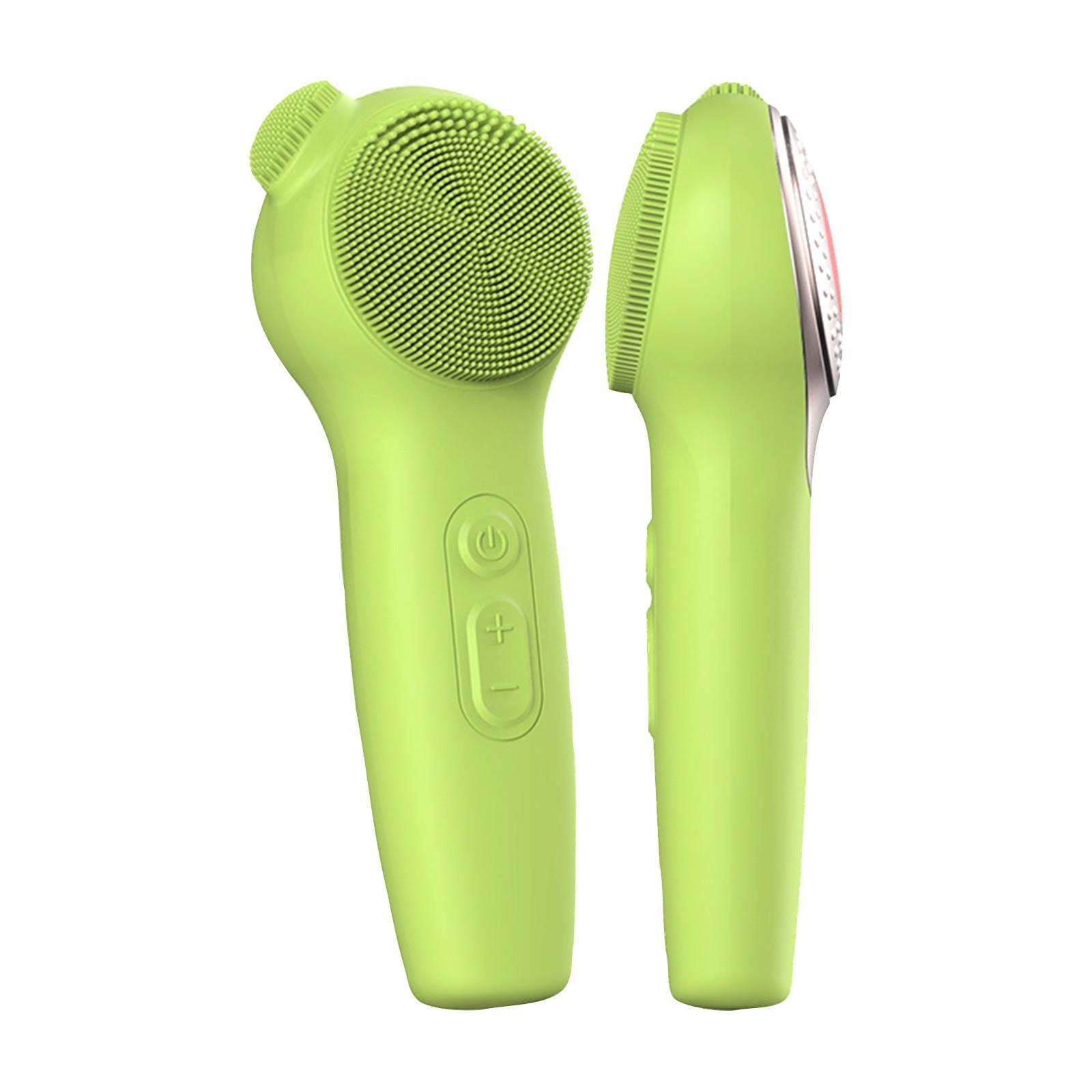 

Массажер для лица с красным и синим светом, силиконовая массажная щетка, устройство для очищения лица, глубокое очищение и отшелушивание One Size