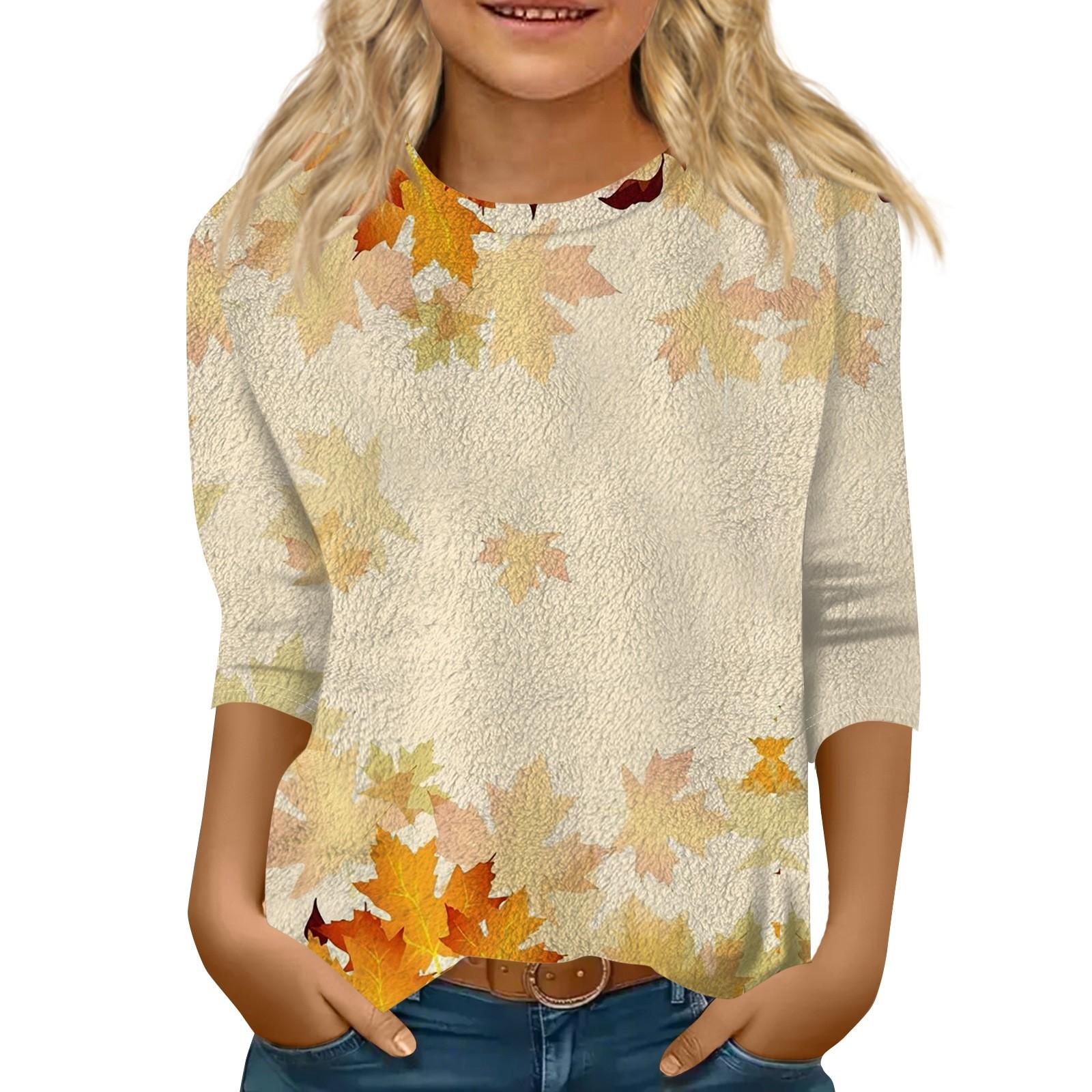 

Детская модная повседневная фланелевая футболка с круглым вырезом и принтом, топ Seven-Point 120 золотой