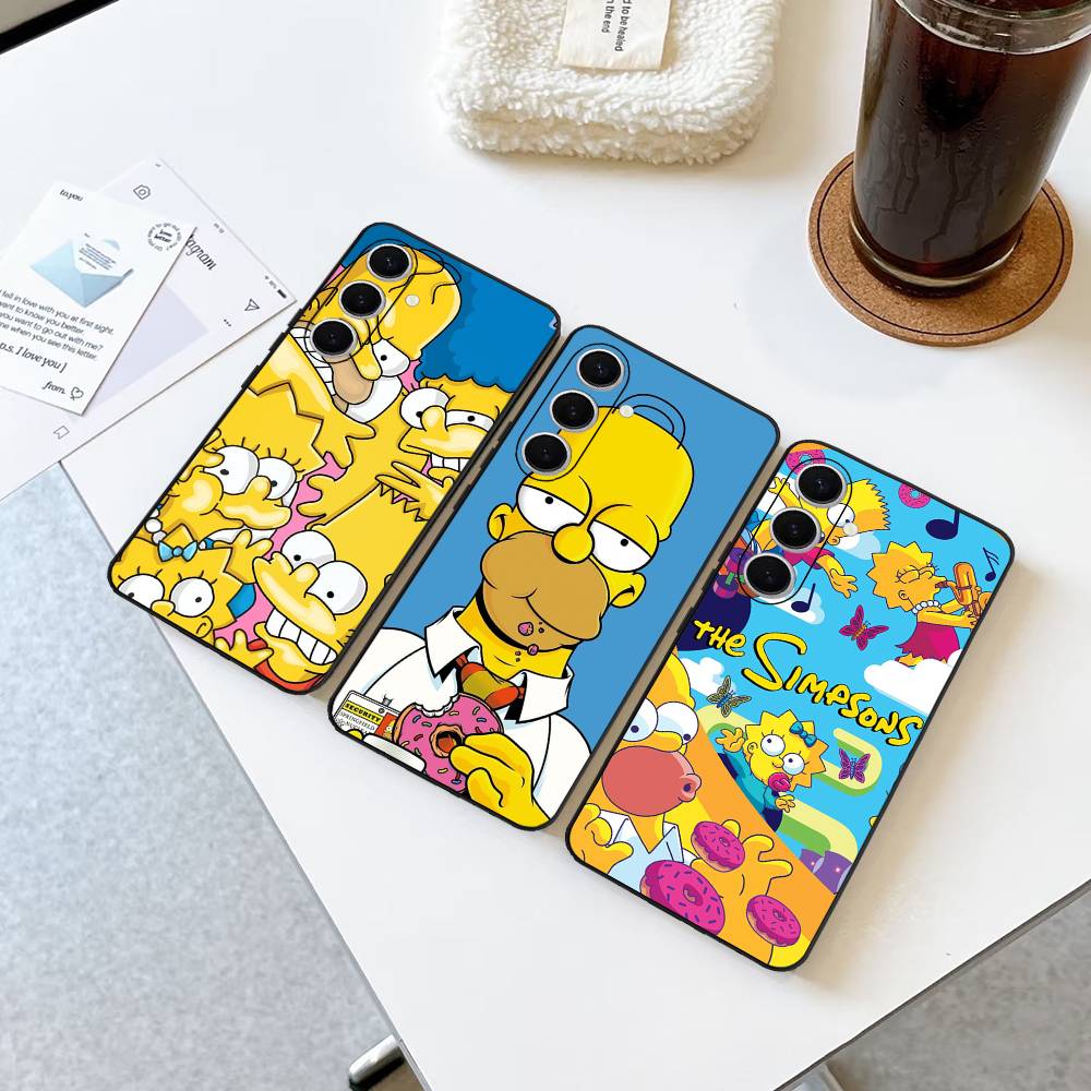 Adult Animation Simpsons Phone Case For Samsung S 24 Fe 25 Ultra Plus 20 Lite 21 30 22 23 24 22 Ultra 5G Fundas
