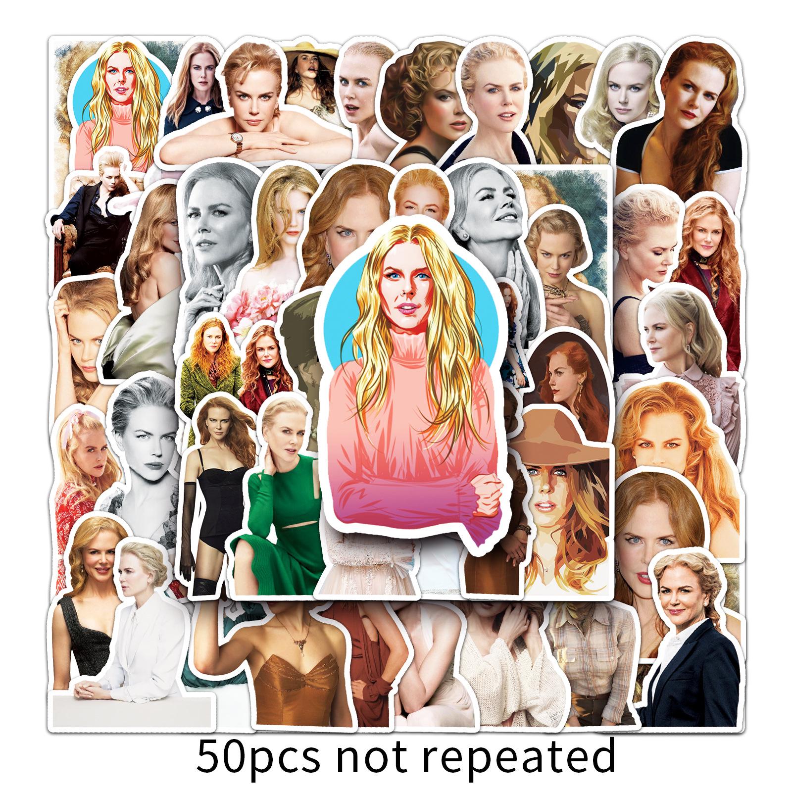 Nicole Kidman Decorative Sticker Set: 50 Sheets for DIY Notebooks, Journals, Suitcases, Scooters, and Cars