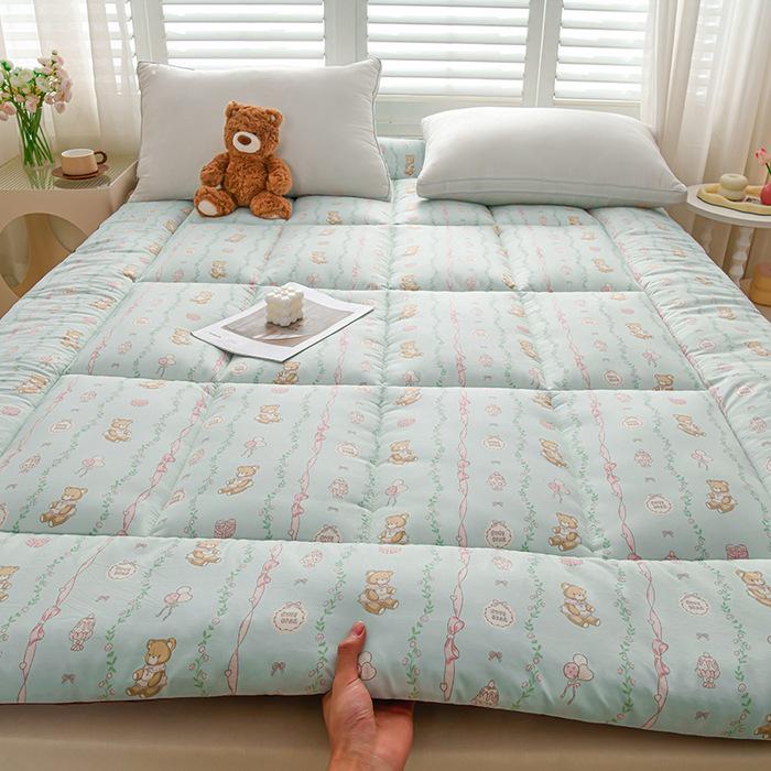 2025 Baumwoll-Matratzenauflage: Weiche, dicke, gesteppte Matratzenauflage für Einzelbetten - Ideal für Studentenwohnheime und Zuhause