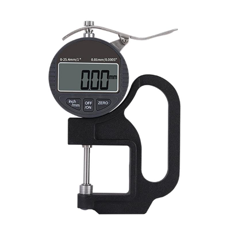 

Electronic Digital Thickness Gauge 0-25.4mm/1 Measuring Tool Compatible for w/ Paper Leather Cloth Wire 0.01/0.001mm 0-25.4 (accuracy 0.01mm)