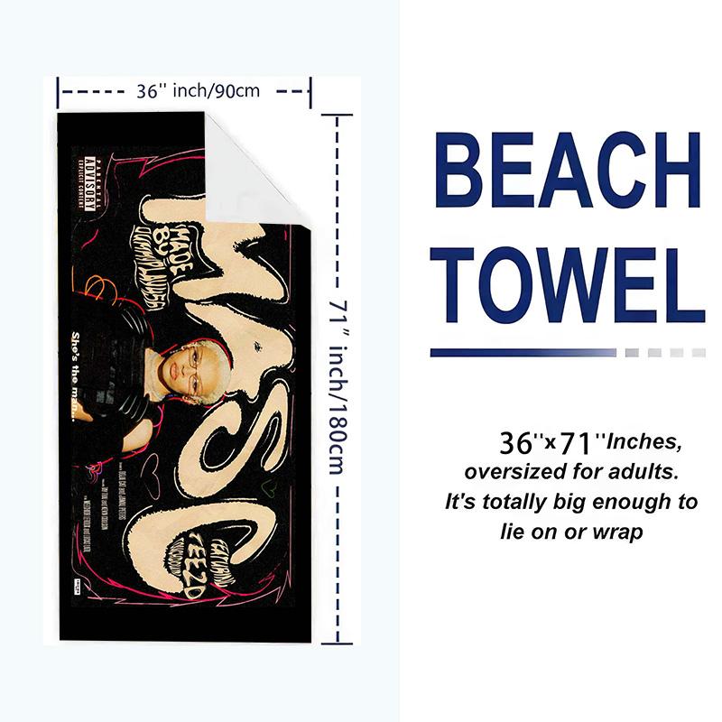 Doja Cat Print Beach Towel, Large Soft Quick Dry Towel for Beach Camping Swimming