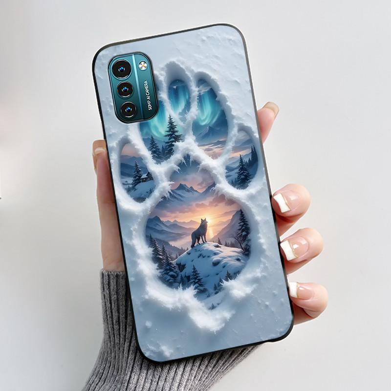 For Nokia G21 G11 Plus Case Cute Love Rabbit Cartoon Black TPU Silicone Soft Cover For NokiaG21 G 11 G11Plus Bumper Phone Case