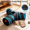 Pet Cat Tunnel Tube Cat Toys 3 Way Collapsible Tunnels for Indoor Cats Kitty Bored Peek Hole Toy Ball  cat accessories