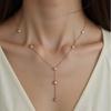 Lightweight Geometric Stainless Steel Necklace For Women With Zirconia Detailing For Daily Wear