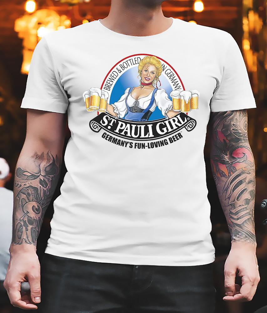 Классическая футболка St Pauli Girl Основной подарок Унисекс Все размеры Унисекс футболка L
