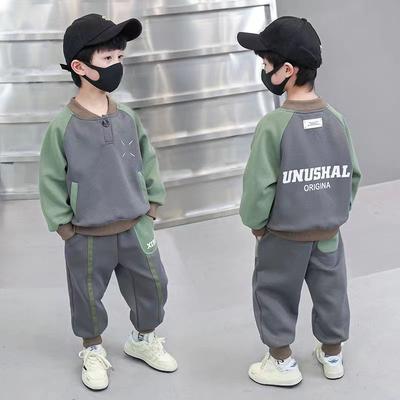 Jungenmode Anzüge Kinderkleidung Lässige Sport Langarm-Pullover und Sweatpants 2-teiliger Anzug