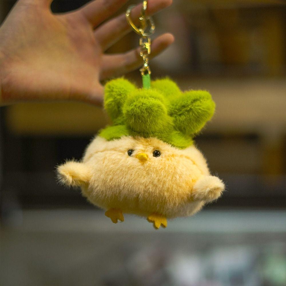 PP Cotton Vegetable Chicken Pendant Stuffed Chicken Plush Keychain  Home Party Decor