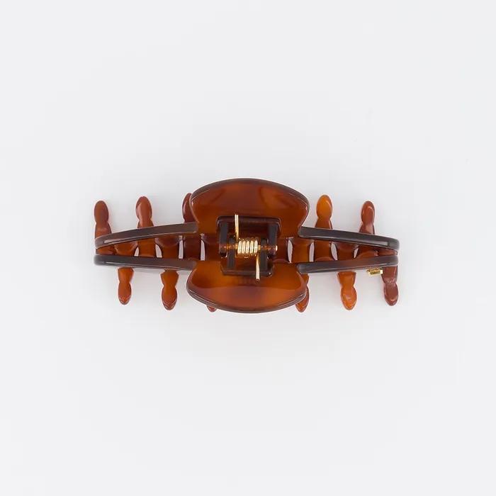 [Alexandre De Paris] Saint-Germain Hair Clip Brown Shell 6