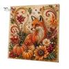 Thanksgiving Home Decor Autumn Faux Pearl Painting Kit, Fall Theme Art DIY Kit for Festive Seasonal Craft Kits Adults, Fox Pumpkin 3D Set Decor,