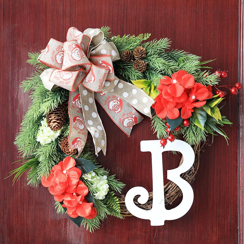 Handmade Christmas Wreath: Poria Vine Circle for Window Display or Door Hanging in Hotels and Malls
