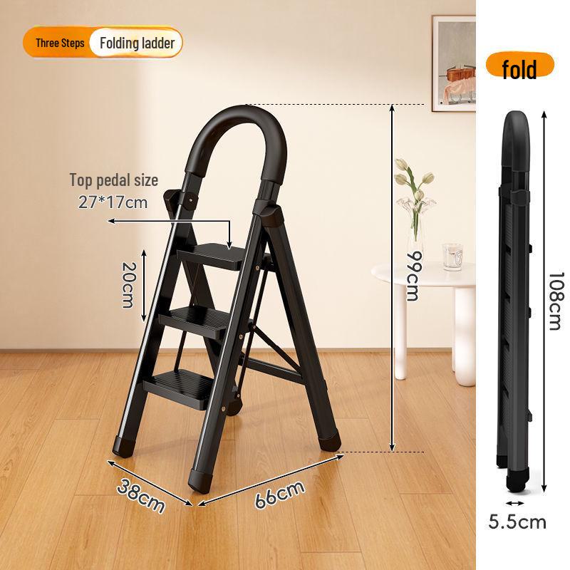 Multifunctional Folding Carbon Steel Ladder and Clothes Drying Rack