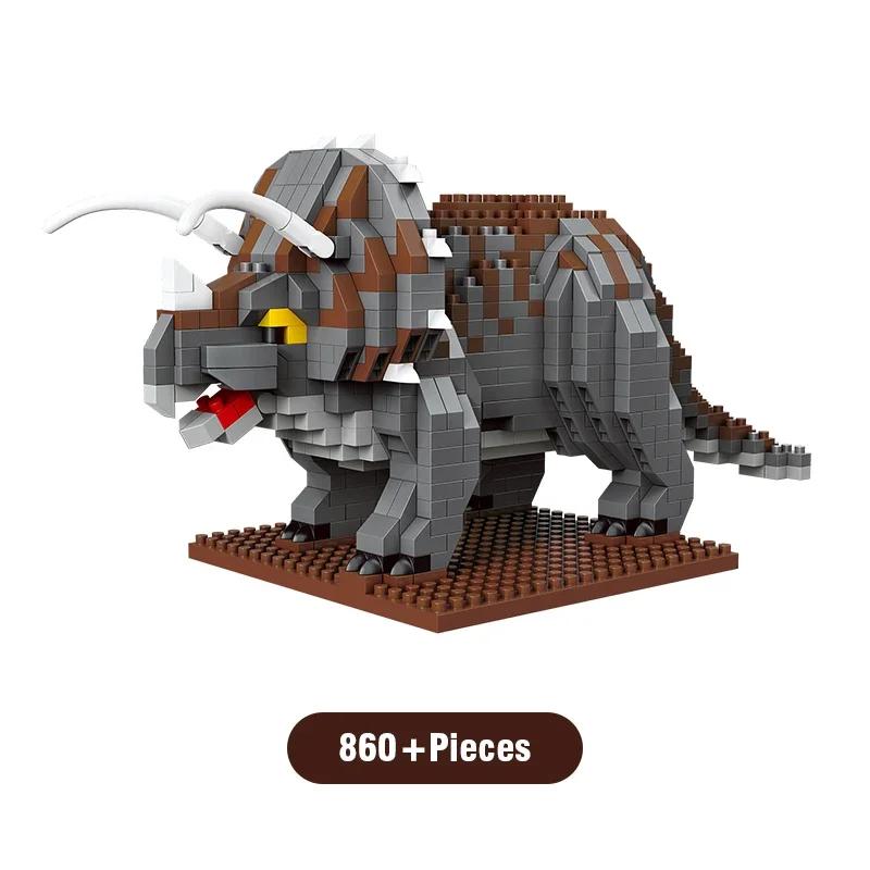 Dinosaur Series Building Blocks Tyrannosaurus Rex Pterosaur Triceratops Assembly Toys DIY Model Bricks Kids Adults Decor Gifts