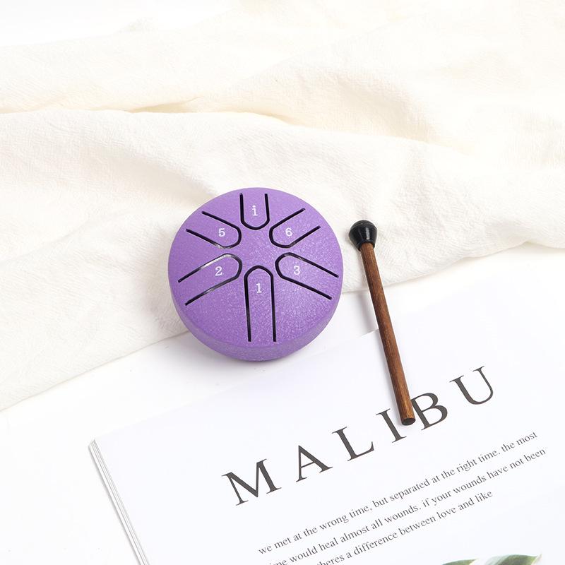 3-inch 6-Tone Mini Kalimba Pocket Drum - Musical Instrument Gift for Kids and Students