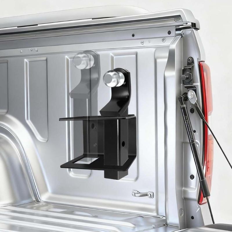 Steel Trailer Hitch Organizers Bracket For Truck Bed Supports 300 LBS Capacity Easy Mounting And Anti Rust Coating