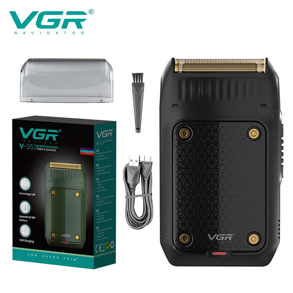 

VGR 353 Reciprocating Beard Shaver Professional Hair Trimmer Electric Face Shaving Machine Men s USB Charging Safety Face Shaver for Men Home Clippers чёрный