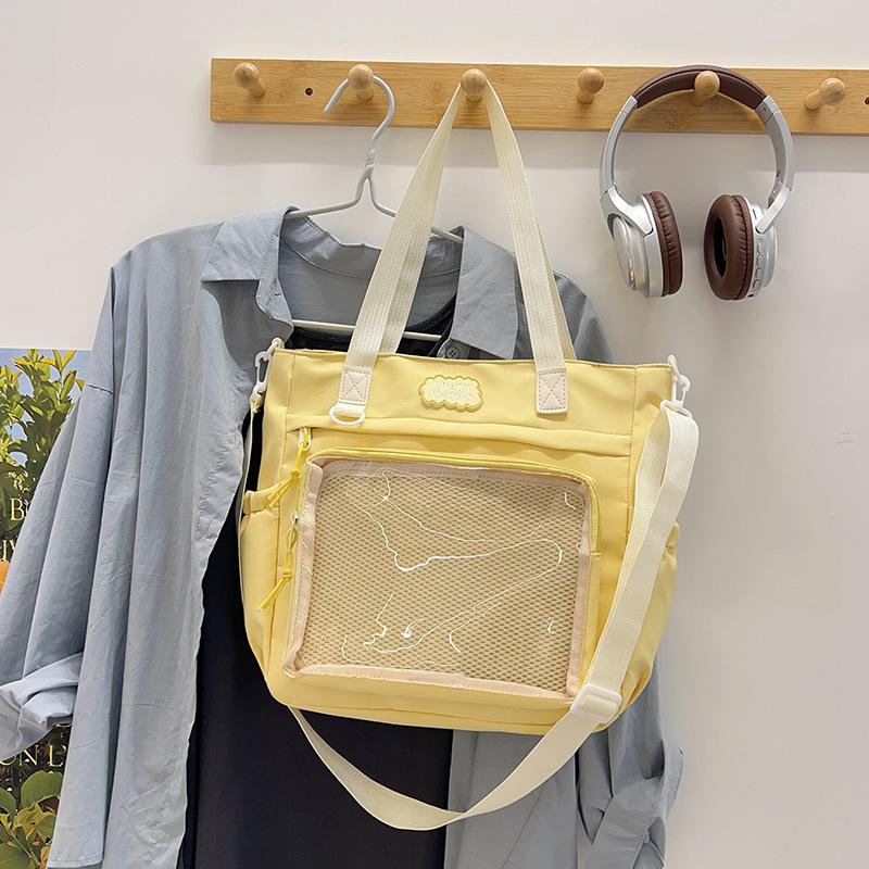 

Универсальная высококачественная сумка-мессенджер через плечо, мягкая сумка для девушек в колледже, вместительная сумка для бара жёлтый