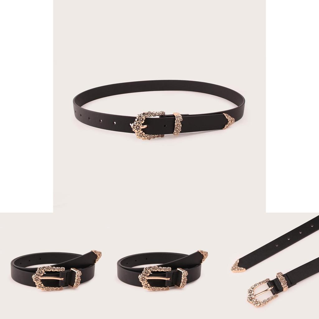 Retro Style Ladies Waist Belt Set With Nickel Alloy Buckles And Natural Elements