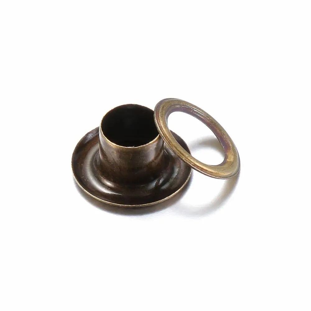 100Sets/pack Silvery Eyelet Grommet Round Rings Tarp Accessories DIY Copper Eyelet Grommet