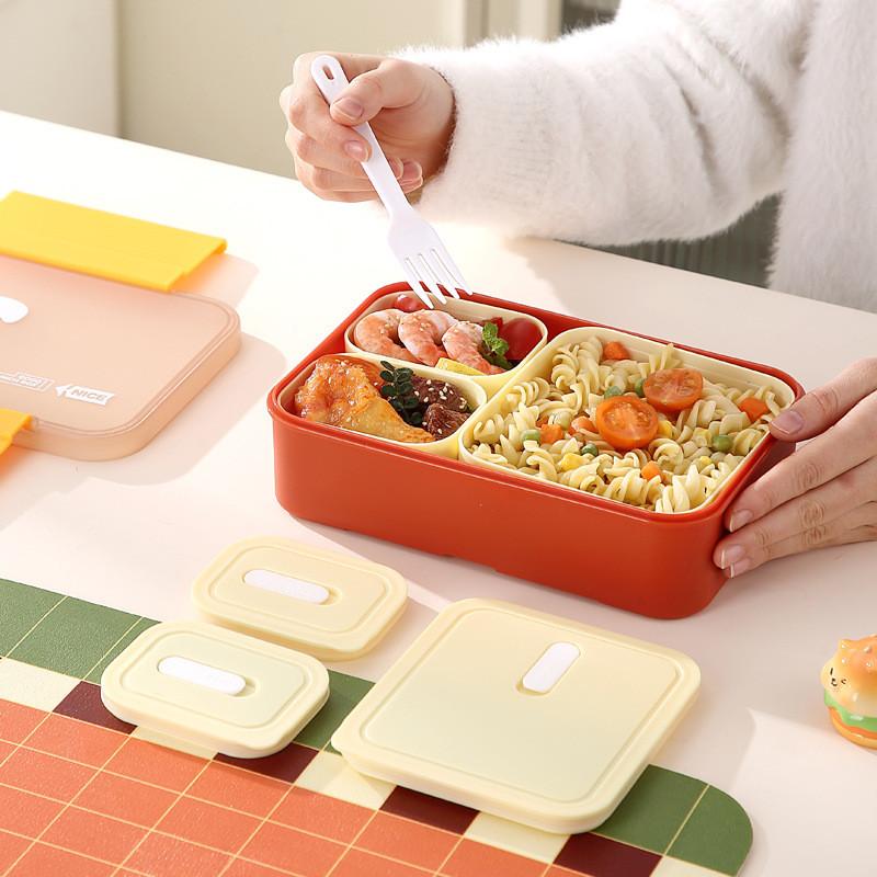 Student Bento Box With Multiple Compartments For Office And School Use
