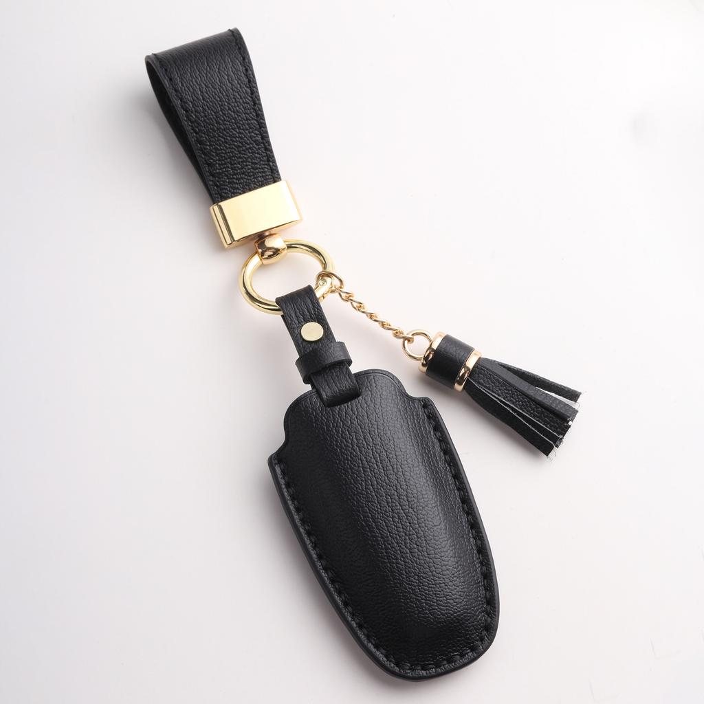 Customized hot-selling key cover is suitable for Beijing Hyundai Motor leather pure handmade high-end key bag chain.